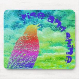 Rainbow Bird zingen met jouw tekst Muismat