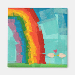 Rainbow Birds magnet Magneet