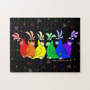 Rainbow Birds Puzzle Legpuzzel
