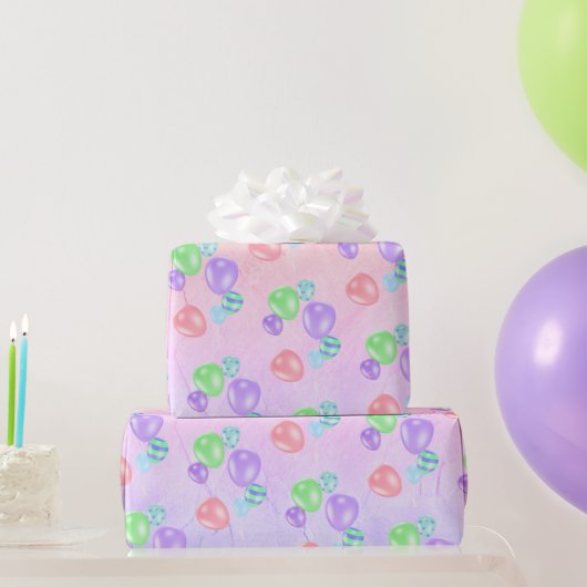 Rainbow Birthday-ballonnen Cadeaupapier (Feestgeschenken)