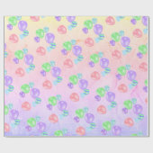 Rainbow Birthday-ballonnen Cadeaupapier (Vlak)