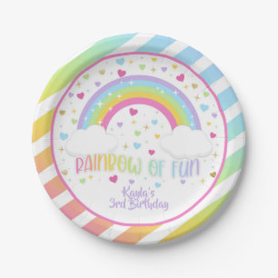 Rainbow Birthday Bord - Pastel - Custom