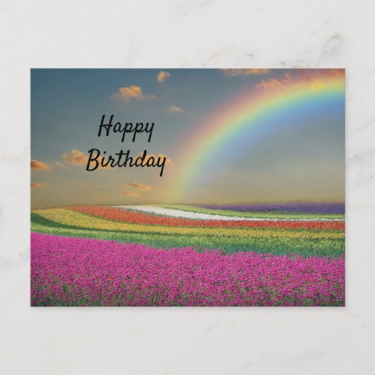 Rainbow Birthday Briefkaart (Voorkant)