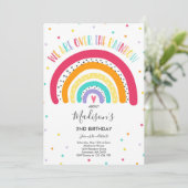 Rainbow Birthday Invitation Bright Rainbow Party (Debout devant)