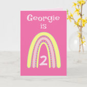 Rainbow Birthday Kaart (Gele Bloem)