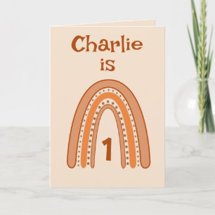 Rainbow Birthday Leeftijd Kaart