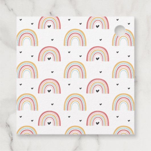 Rainbow Birthday Merci Favoriser les étiquettes (Dos)