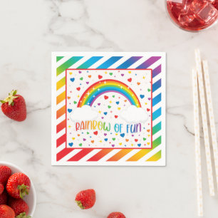 Rainbow Birthday Napkin Servet