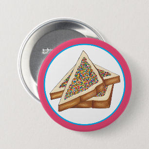 Rainbow Birthday Party Australian Fairy Bread Food Ronde Button 7,6 Cm