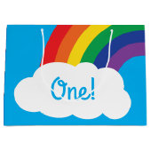 Rainbow Birthday Party Groot Cadeauzakje (Voorkant)