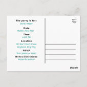 Rainbow Birthday Party Invitation Briefkaart HAMby (Achterkant)