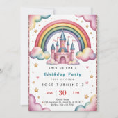 Rainbow Birthday Party Invitation – Colorful Kids  (Devant)