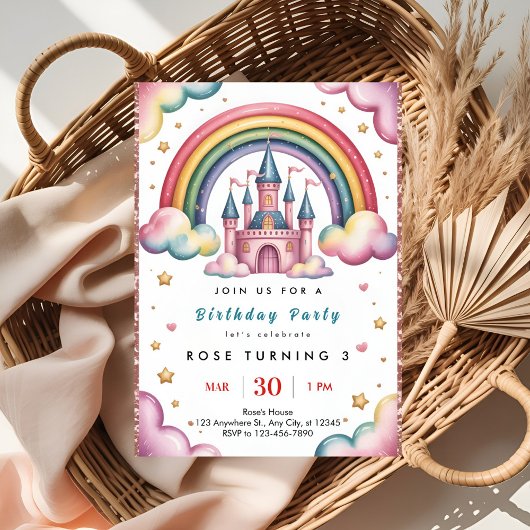 Rainbow Birthday Party Invitation – Colorful Kids 