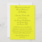 Rainbow Birthday Party Invitation Kaart (Achterkant)