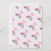 Rainbow Birthday Party Kaart (Achterkant)