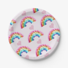 Rainbow Birthday Party Papieren Bordje
