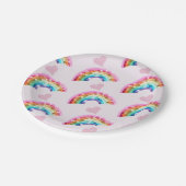 Rainbow Birthday Party Papieren Bordje (Gekanteld)