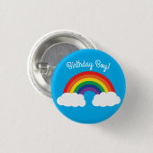 Rainbow Birthday Party Ronde Button 3,2 Cm (Voorkant /achterkant)