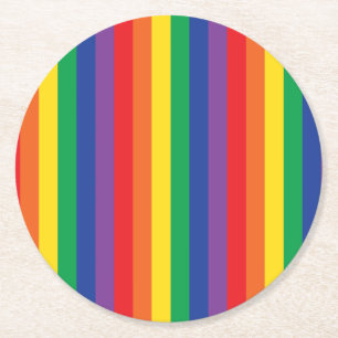 Rainbow Birthday Party Ronde Kartonnen Onderzetter