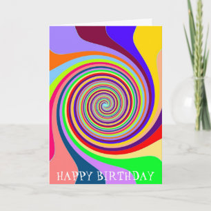Rainbow Birthday psychedelische pop kunst snoep we Kaart