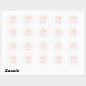 Rainbow Birthday Ronde Sticker (Vel)