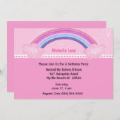 Rainbow Birthday Uitnodiging (Voorkant / Achterkant)