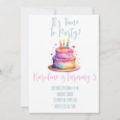 Rainbow Birthday Uitnodiging (Voorkant)