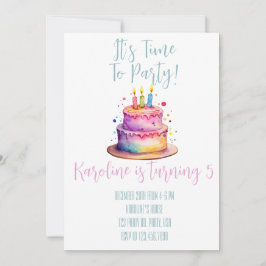 Rainbow Birthday Uitnodiging