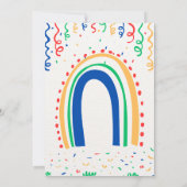 Rainbow Birthday Uitnodiging (Achterkant)