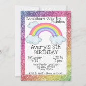 Rainbow Birthday Uitnodiging (Voorkant)