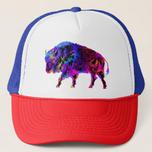 Rainbow Bison Buffalo Trucker Pet