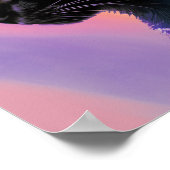 Rainbow Black Cat Design Surreal Poster Imprimer A (Coin)