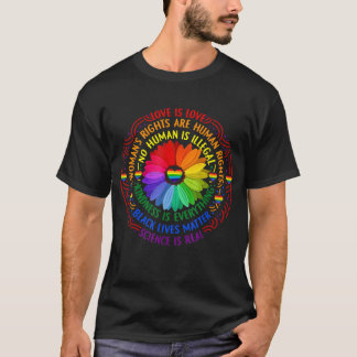 Rainbow Black Lives Matter Science LGBT Pride T-shirt