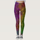 Rainbow & Black Medallion Leggings (Voorkant)