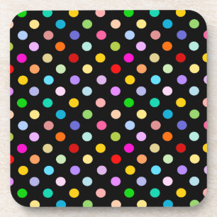 Rainbow Black Polka Dot patroon Drankjes Onderzetter
