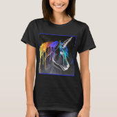 Rainbow Black Unicorn T-shirt (Voorkant)