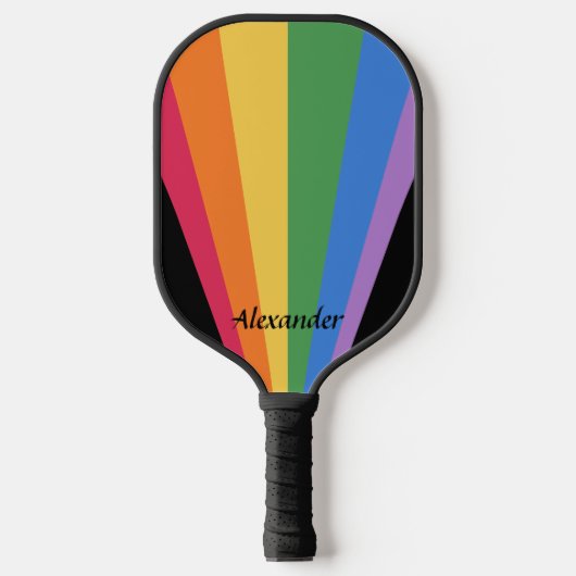 Rainbow Blast-off, speciaal op Pickleball Paddle g (Voorkant)