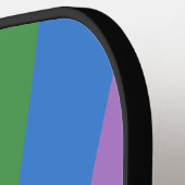 Rainbow Blast-off, speciaal op Pickleball Paddle g (Links Detail)