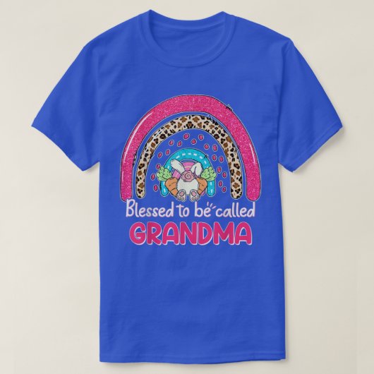 Rainbow Blessed, dames genaamd Grandma Bunny E T-shirt (Design voorkant)