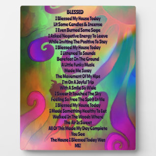 Rainbow Blessed Poem Tafelblad Plaque met Ezel Fotoplaat