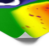 Rainbow Blip Abstracte digitale kunst Poster (Hoek)