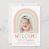 Rainbow Bliss Baby Faire-part de naissance (Devant)