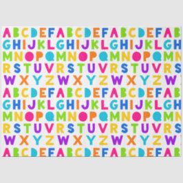 Rainbow Block Letter Alphabet Tissue Paper Tissuepapier