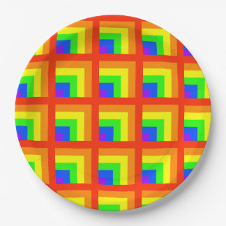 Rainbow Blocks Party Borden - set 2 Papieren Bordje