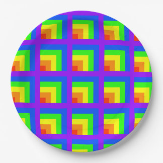 Rainbow Blocks Party Borden - set 3 Papieren Bordje