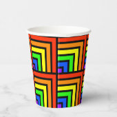 Rainbow Blocks Party Cups - set 1 Papieren Bekers (Rechts)