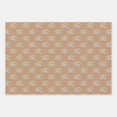 Rainbow Blue Green Brown Inpakpapier Vel (Voorkant)