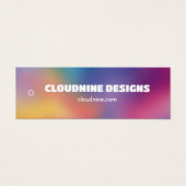 Rainbow Blur Clothing Size Price Hangtag Card (Devant)