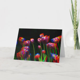 Rainbow Blur Digitale Kunst Tulpen Wenskaart Kaart