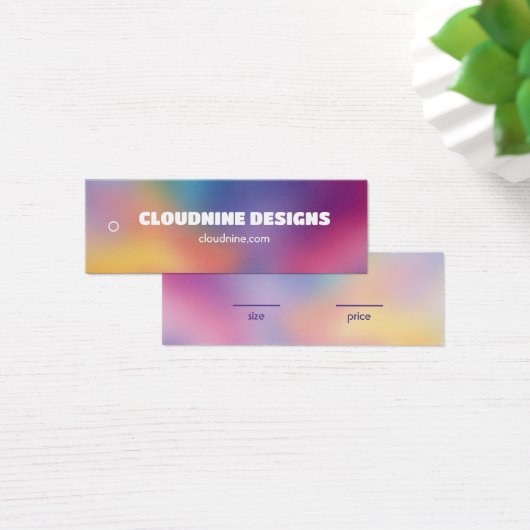 Rainbow Blur Kleding Maat Prijs Hangtag Kaart (Bureau)